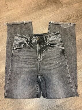 Youth Resin Jeans size 14 Gray Frayed Hem Jeans